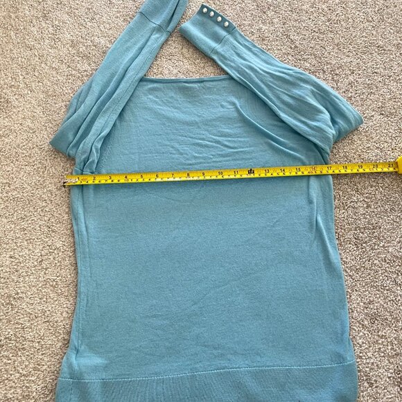 Talbots Pure Merino Wool Sky Blue Pearl Accent Sweater size Petite Medium NWOT - Picture 9 of 9